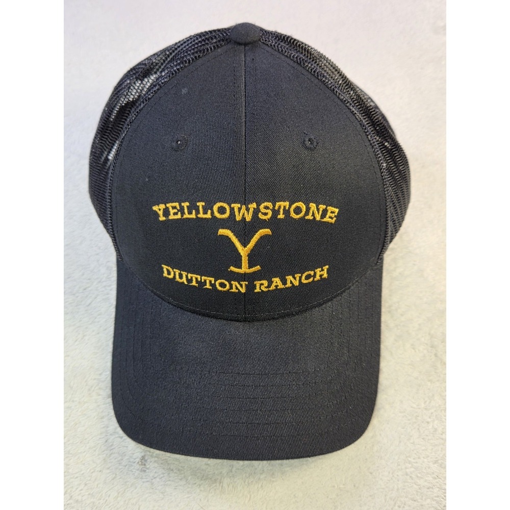 Yellowstone Dutton Ranch Trucker Hat Black Snapback Paramount Network Western...